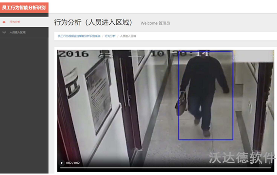 员工行为视频监控智能分析识别系统_行为分析_人员进入区域