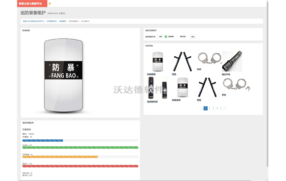 智慧公安巡逻管理系统（轻量版）_巡逻管理系统_装备管理_巡防装备维护